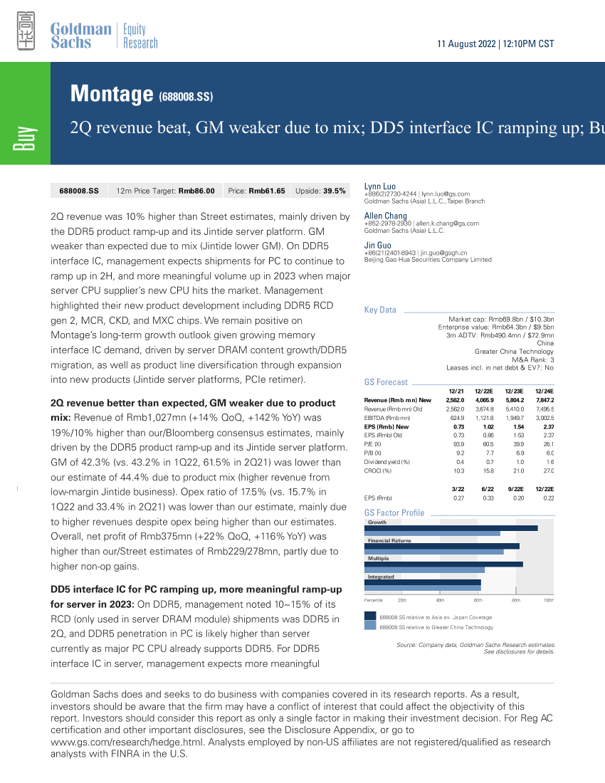Montage (688008.SS)_ 2Q revenue beat, GM weaker due to mix; DD5 interface IC ramping up; Buy(1)Montage (688008.SS)_ 2Q revenue beat, GM weaker due to mix; DD5 interface IC ramping up; Buy(1)_1.png